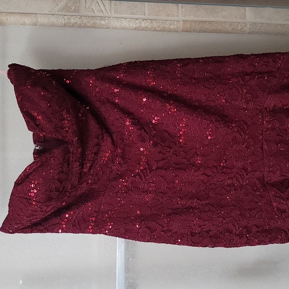 Formal sparkly burgundy dress